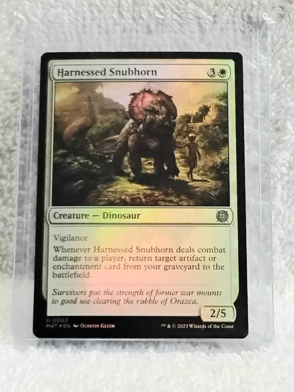 5/$20 Mint 2023 MTG Harnessed Snubborn UC Foil Card 0003 Deckmaster!!